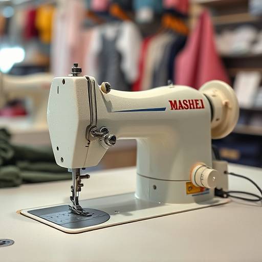 A tailor working in 'Nelson Mandela Bay Tailorshop' in Port Elizabeth, using a sewing machine.